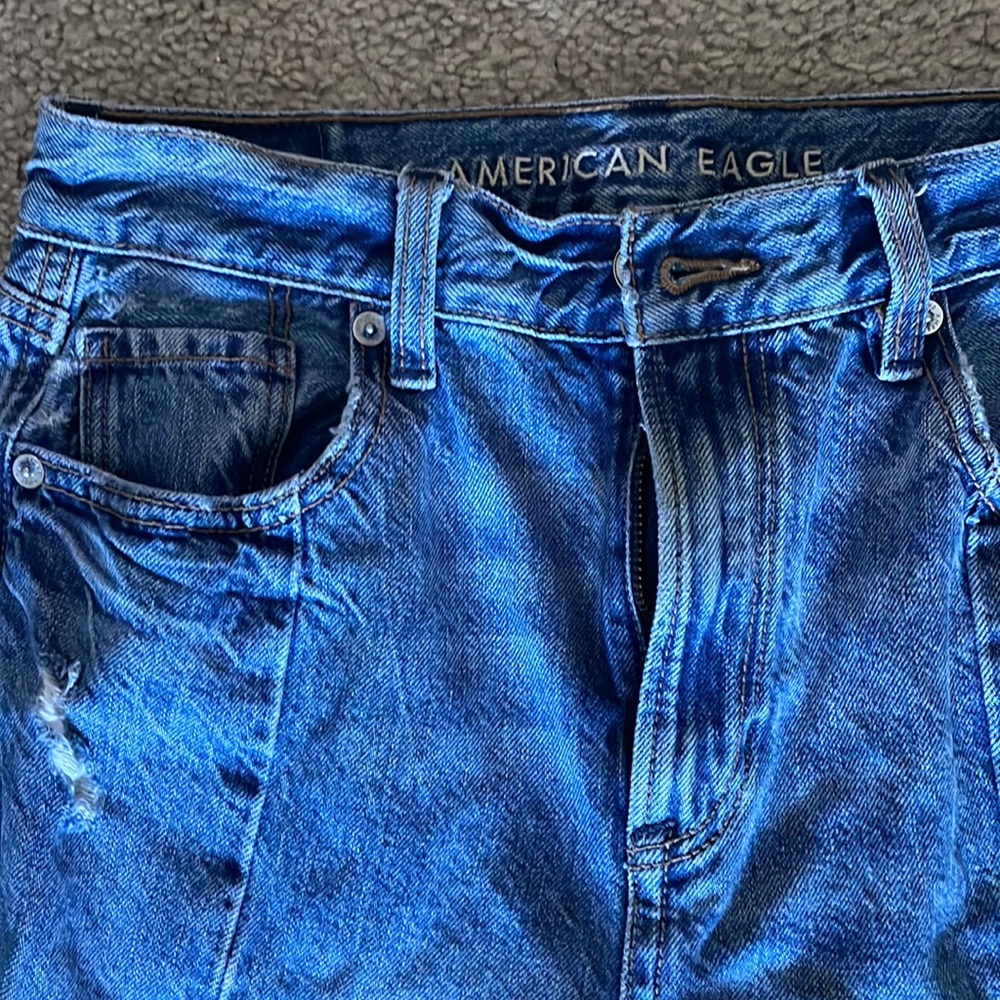 American Eagle mom jeans size 0 regular 100% cotton. - Picture 2 of 4
